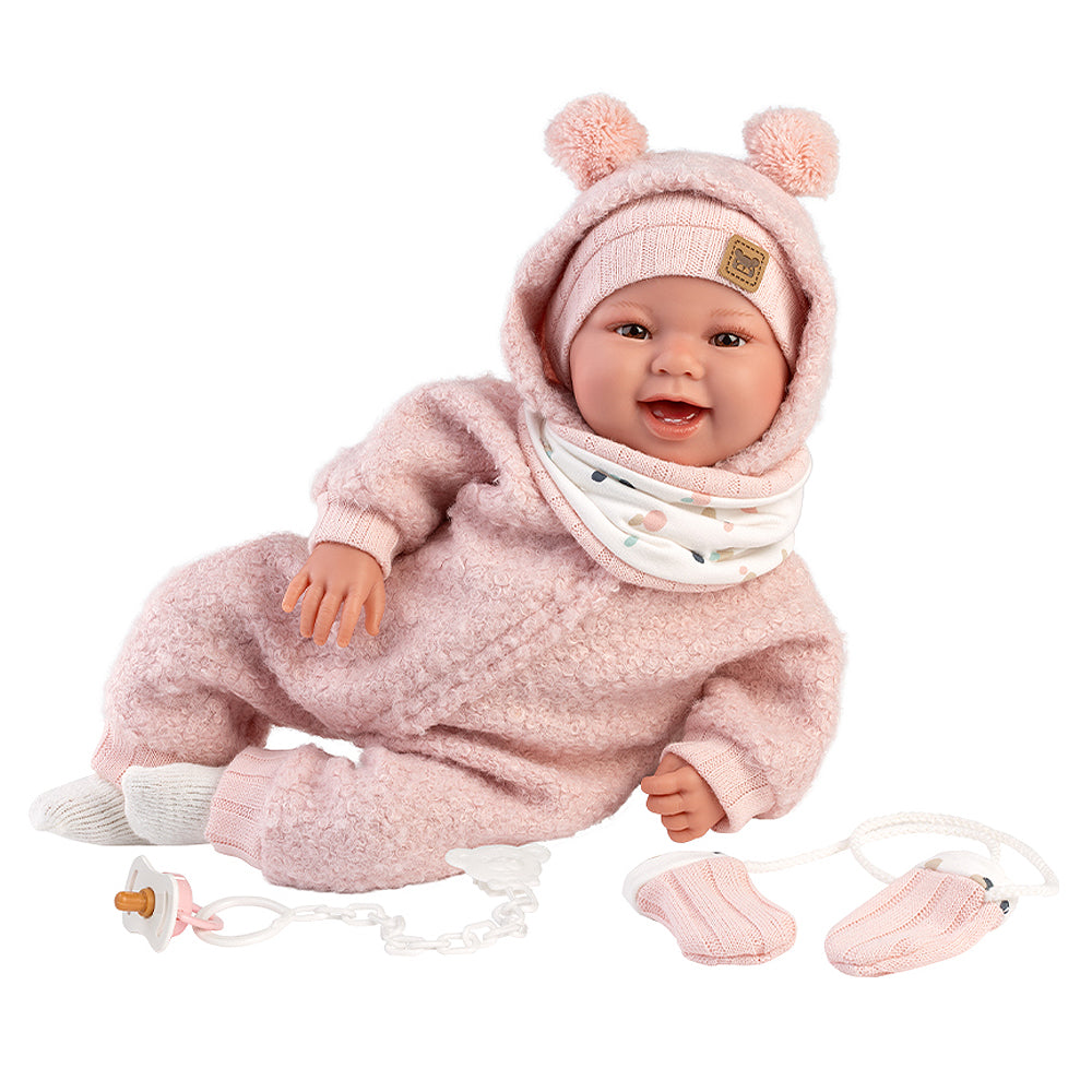 mu-ecas-llorens-tala-sonrisas-44-cm-beb-que-r-e-con-buzo-rosa image 3