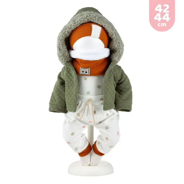 mu-ecas-llorens-conjunto-42-44-cm-para-reci-n-nacido-pijama-chaqueta-gorro-buf-y image 1