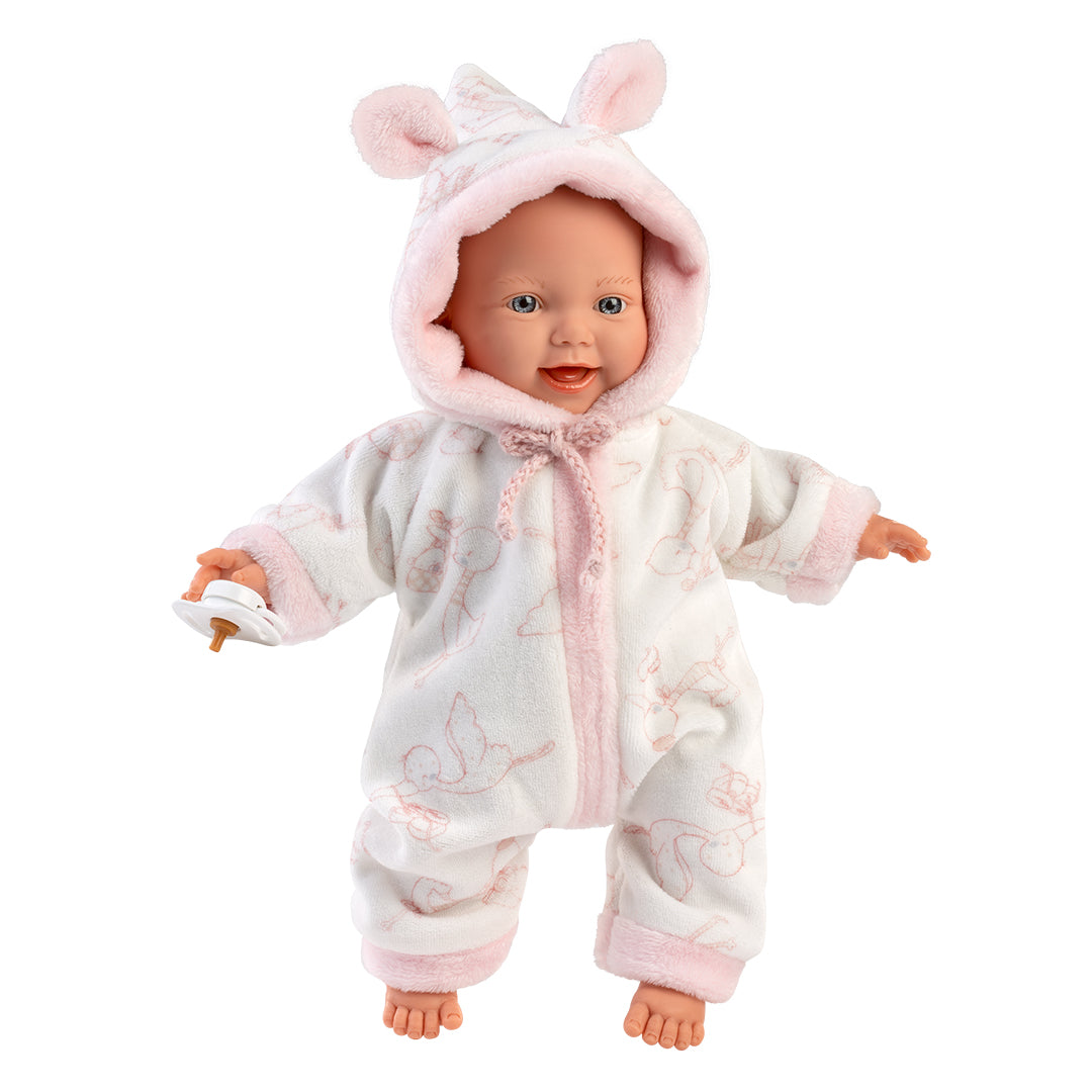 mu-ecas-llorens-little-baby-little-girl-32-cm-blandita-pijama-orejitas image 2