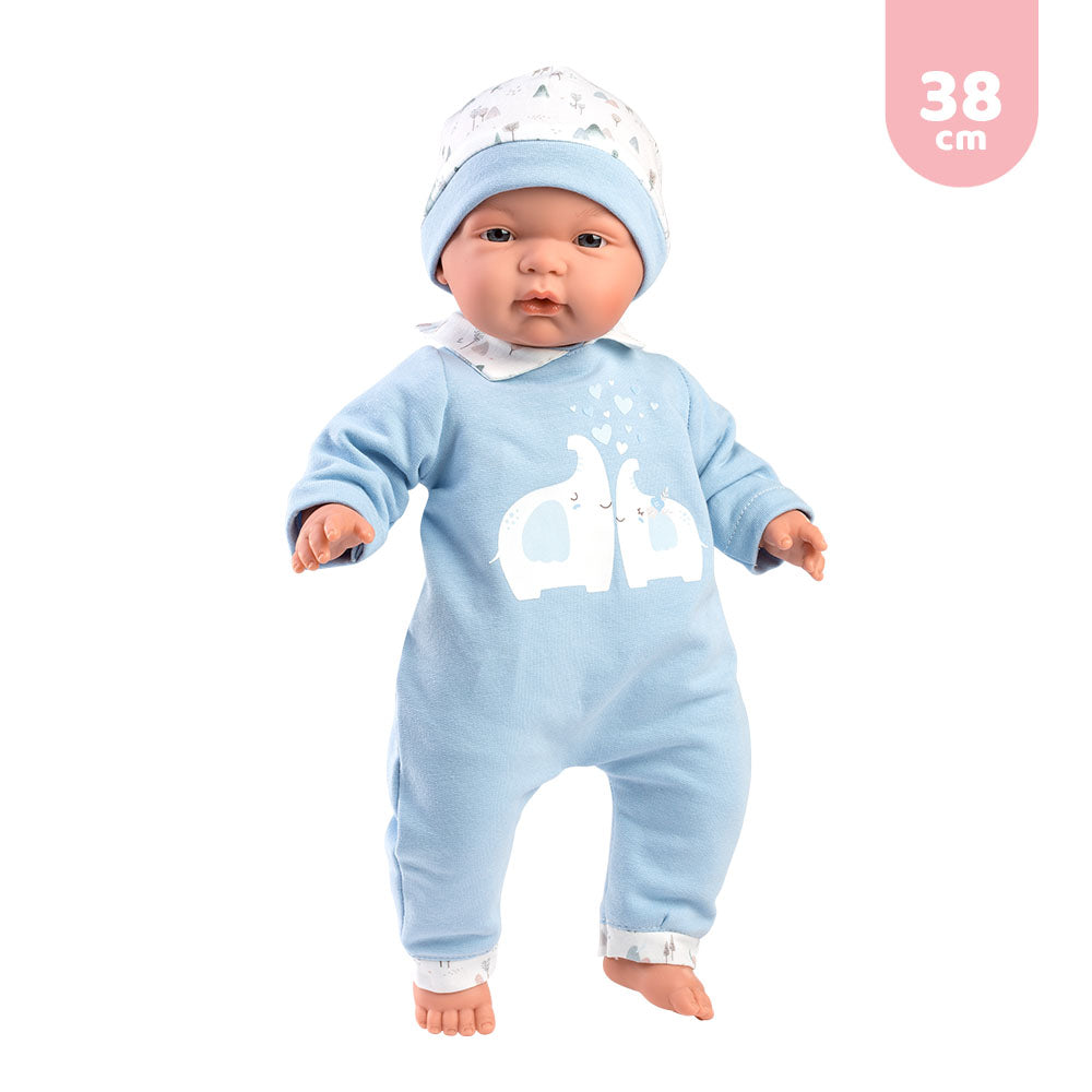 mu-ecas-llorens-vestido-para-beb-s-llorones-38-cm-pelele-celeste-con-gorrito image 2