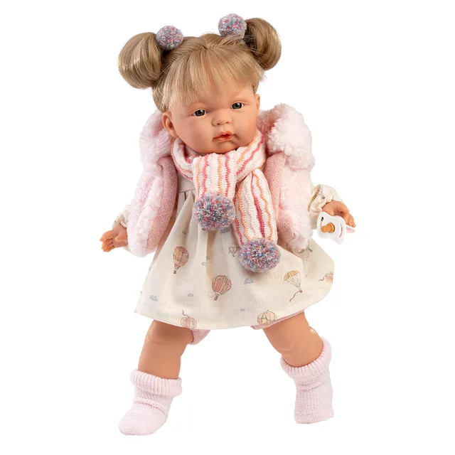 mu-ecas-llorens-joelle-llorona-38-cm-los-llorones-con-chaleco-rosa image 1