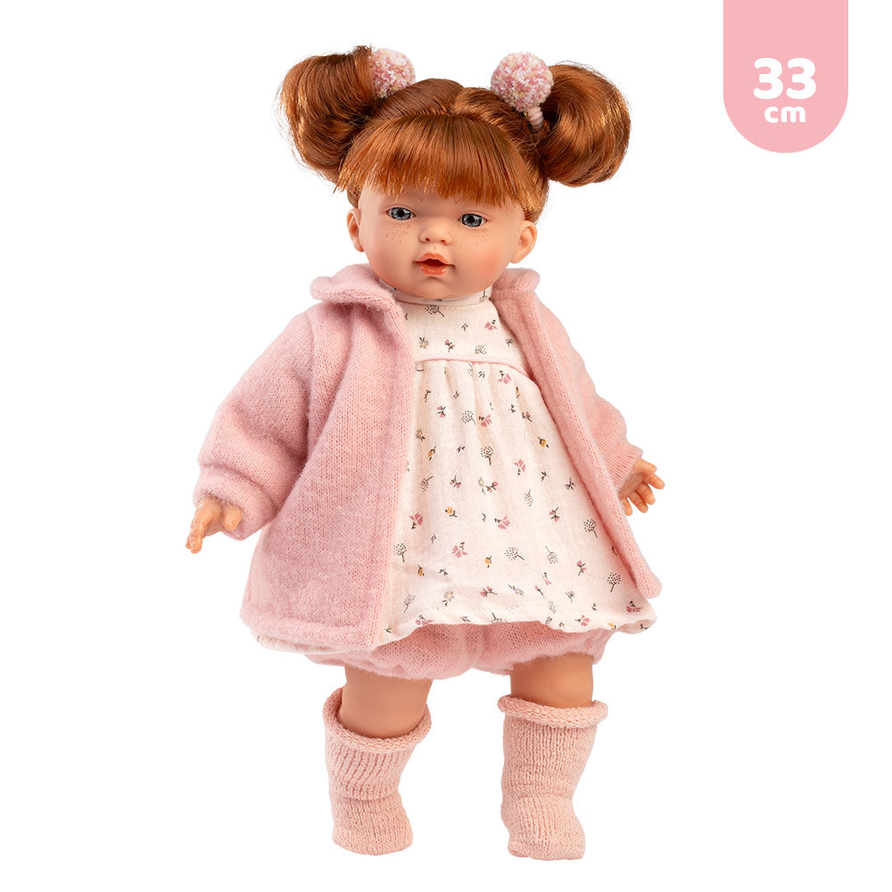 mu-ecas-llorens-conjunto-llorones-33-cm-vestido-con-chaqueta-lana-y-accesorios image 2