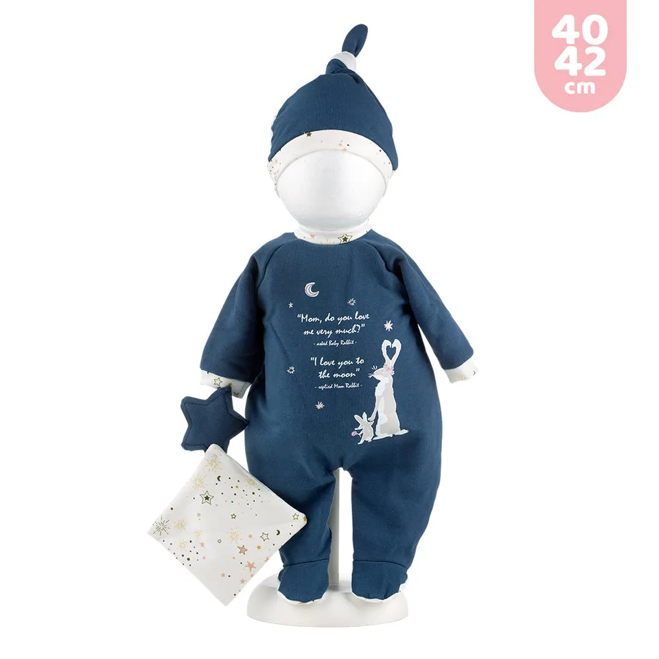 vestido-y-complemento-mu-ecas-llorens-para-reci-n-nacido-40-42-cm-azul-marino image 1