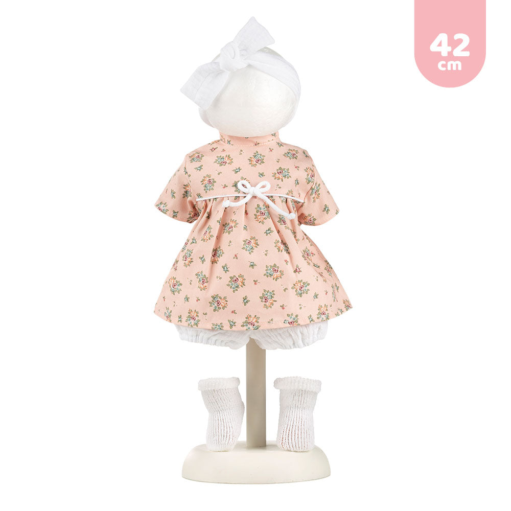 mu-ecas-llorens-vestido-para-beb-s-llorones-42-cm-vestido-estampado-con-cinta image 1