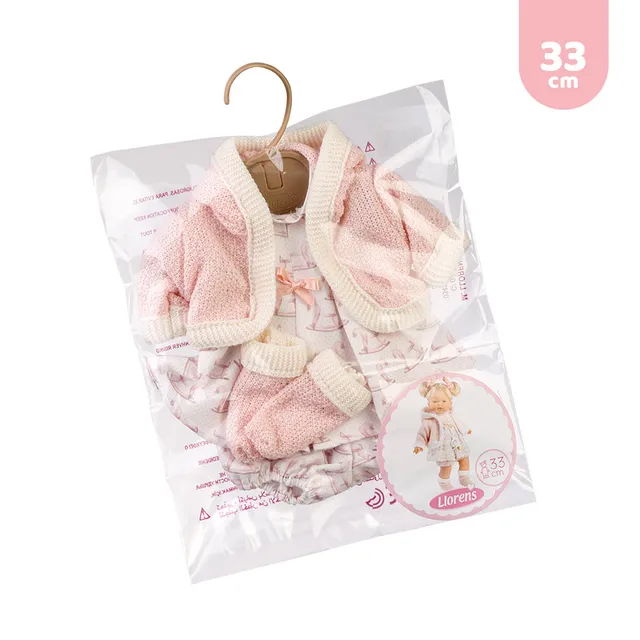mu-ecas-llorens-vestido-para-mu-ecas-lloronas-de-33-cm-conjunto-rosa-con-chaquet image 1