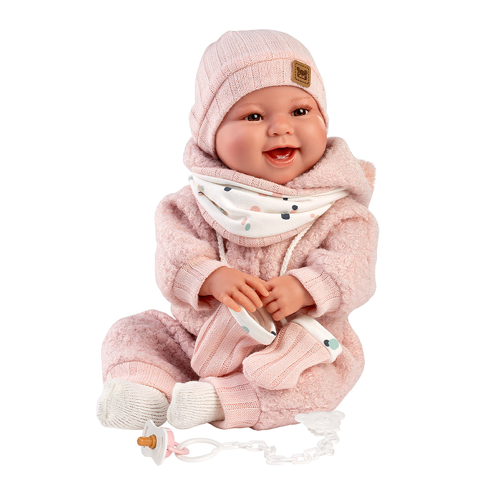 mu-ecas-llorens-tala-sonrisas-44-cm-beb-que-r-e-con-buzo-rosa image 2