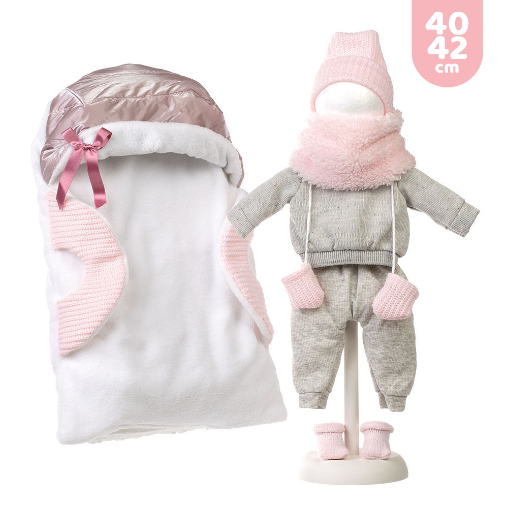 mu-ecas-llorens-ropa-reci-n-nacido-40-42-cm-conjunto-portabeb-6-piezas image 1