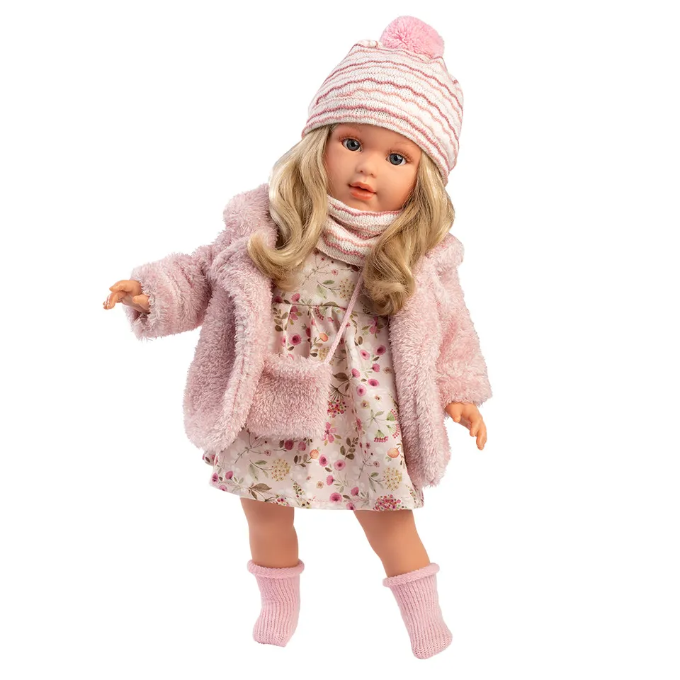 mu-ecas-llorens-las-lindas-mu-ecas-luc-a-40-cm-con-abrigo-rosa image 1