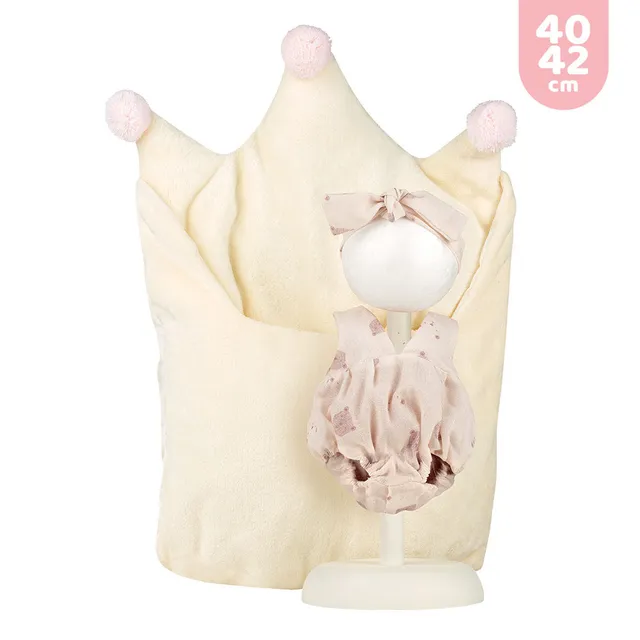 mu-ecas-llorens-conjunto-para-reci-n-nacido-de-40-42-cm-saco-corona-pelele-de-ve image 1