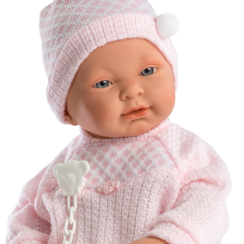 mu-ecas-llorens-sof-a-45-cm-reci-n-nacida-suave-ba-able-pijama-rosa image 2