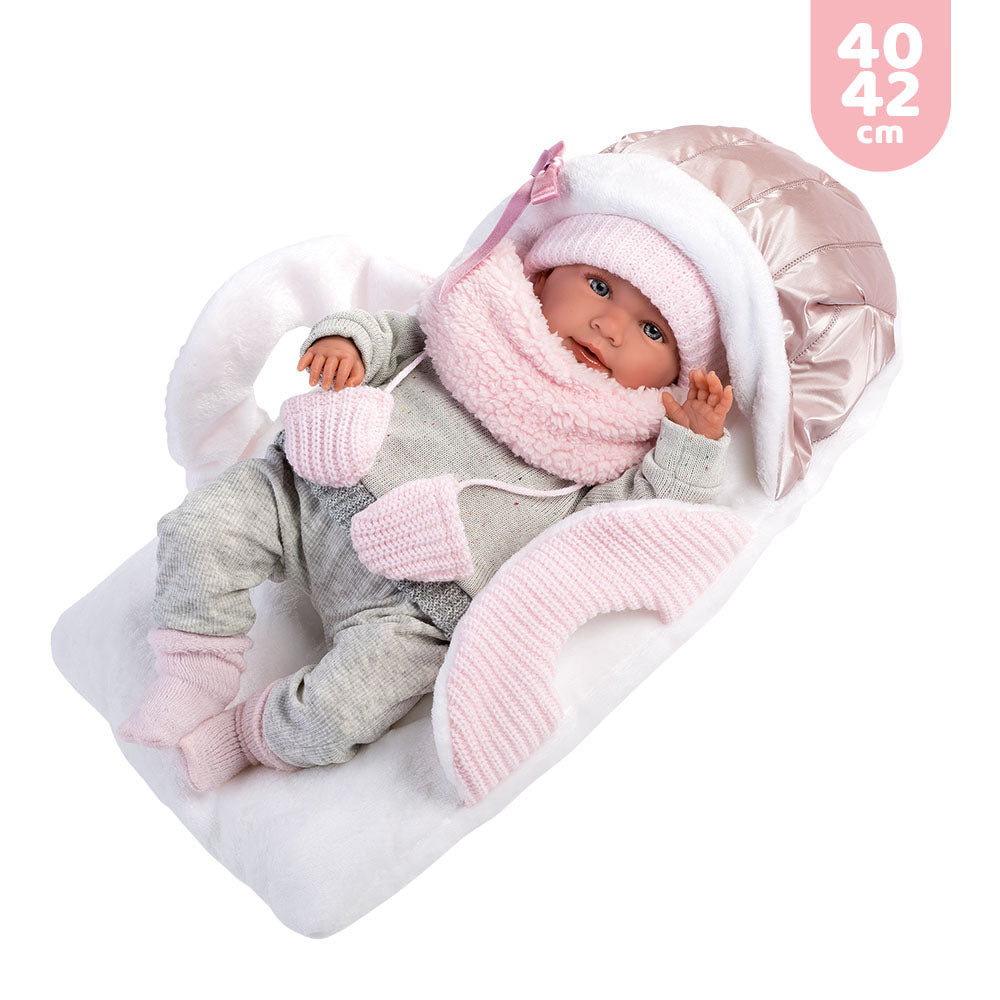 mu-ecas-llorens-ropa-reci-n-nacido-40-42-cm-conjunto-portabeb-6-piezas image 2