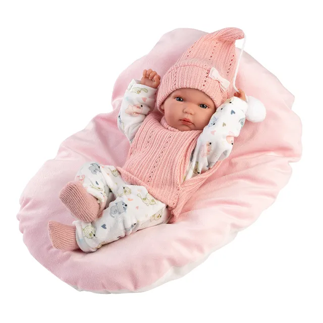mu-ecas-llorens-bimba-reci-n-nacida-articulada-vinilo-suave-35-cm-con-coj-n image 1