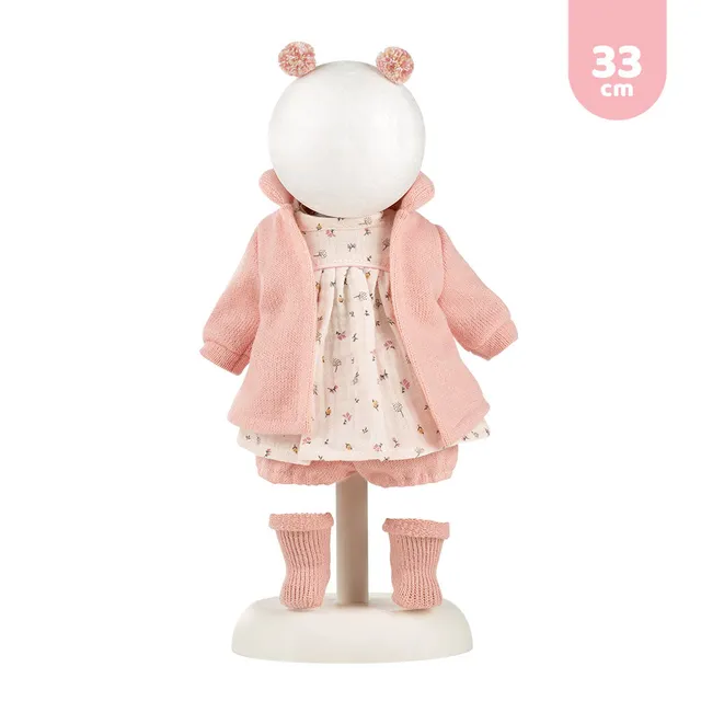 mu-ecas-llorens-conjunto-llorones-33-cm-vestido-con-chaqueta-lana-y-accesorios image 1
