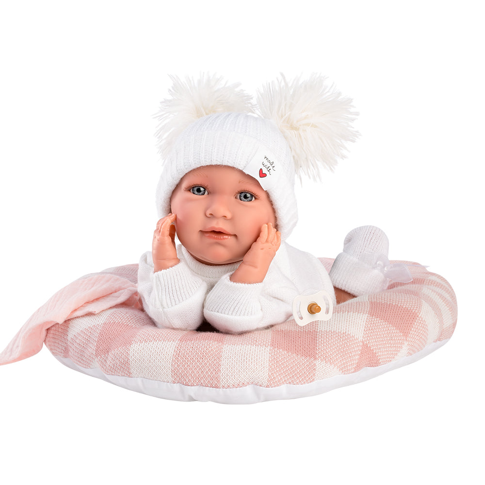 mu-ecas-llorens-beb-mimi-con-coj-n-cama-mu-eca-reci-n-nacida-que-llora-42-cm image 3