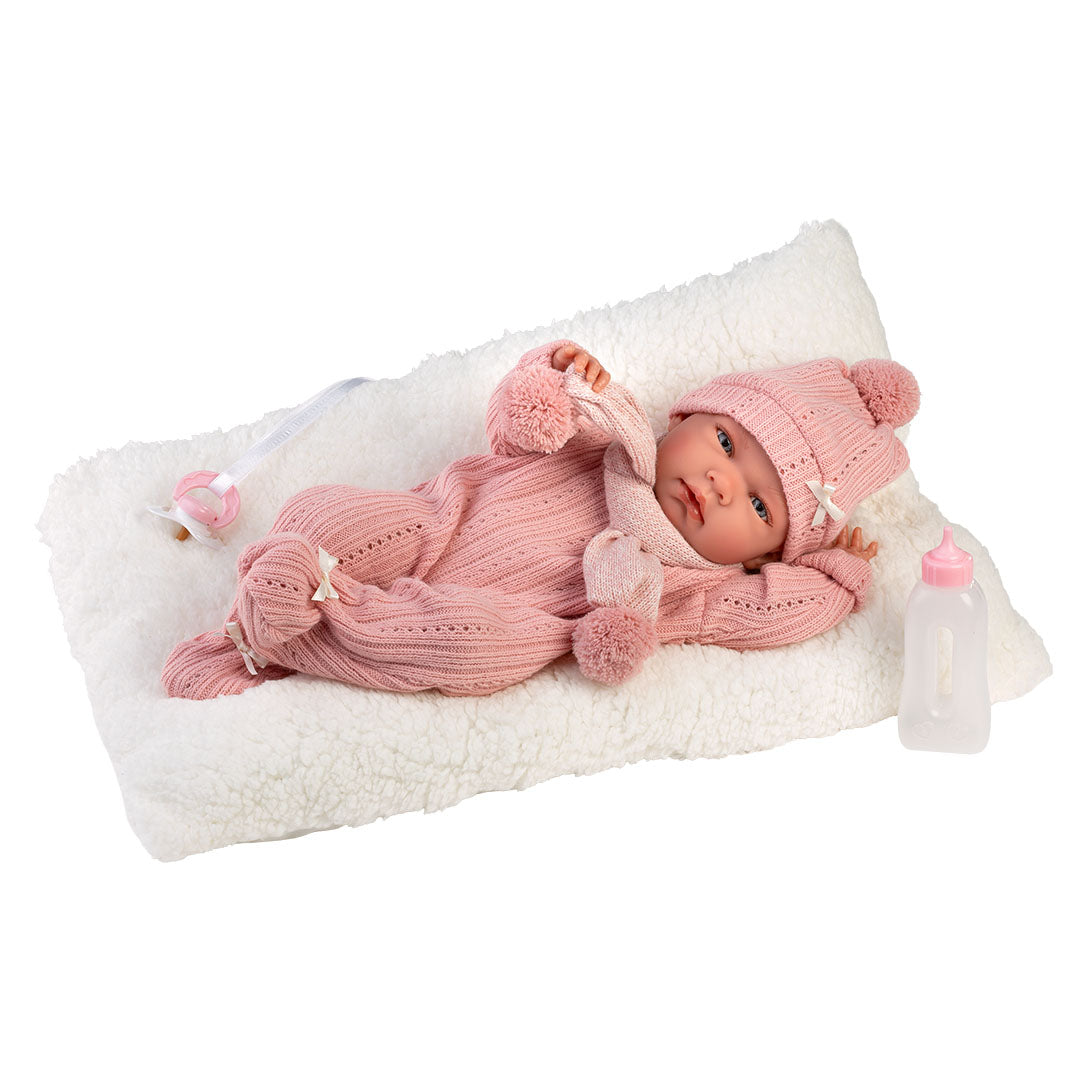 mu-ecas-llorens-nica-40-cm-reci-n-nacida-articulada-suave-con-coj-n image 3