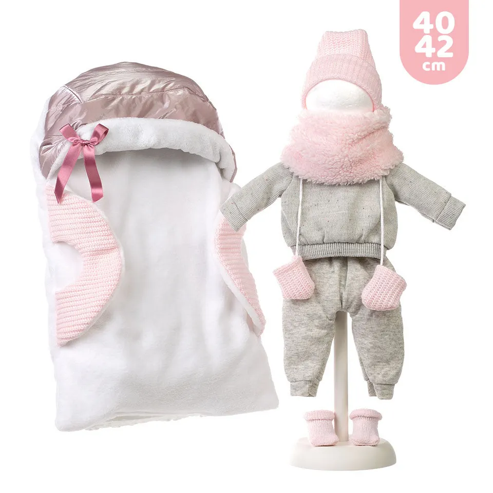 mu-ecas-llorens-ropa-reci-n-nacido-40-42-cm-conjunto-portabeb-6-piezas image 1