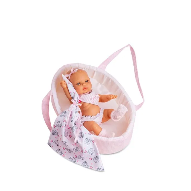 berjuan-canastilla-baby-smile-ref-0500-capazo-de-30-cm-para-beb-s-vinilo-con-rop image 1