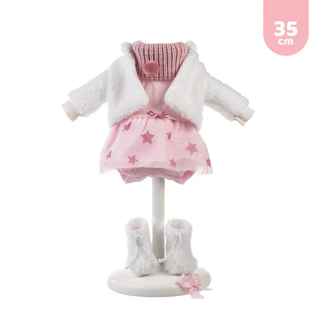 mu-ecas-llorens-vestido-elena-35-cm-tul-chaqueta-borreguito-y-accesorios image 1
