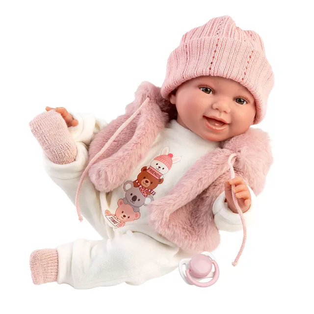 mu-ecas-llorens-chloe-sonrisas-38-cm-mu-eca-reci-n-nacida-con-sonido-pijama-y-ch image 1