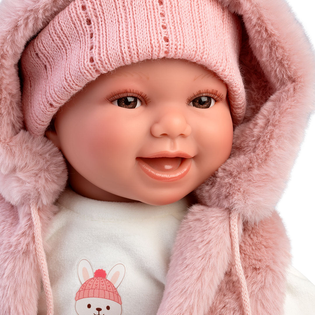 mu-ecas-llorens-chloe-sonrisas-38-cm-mu-eca-reci-n-nacida-con-sonido-pijama-y-ch image 4