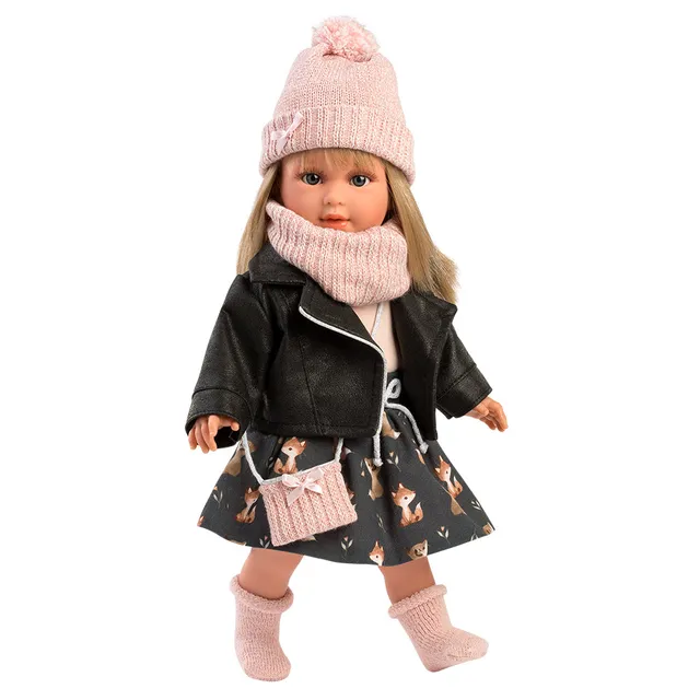 mu-ecas-llorens-las-lindas-mu-ecas-carla-mu-eca-de-40-cm-con-chaqueta-roquera-y- image 1