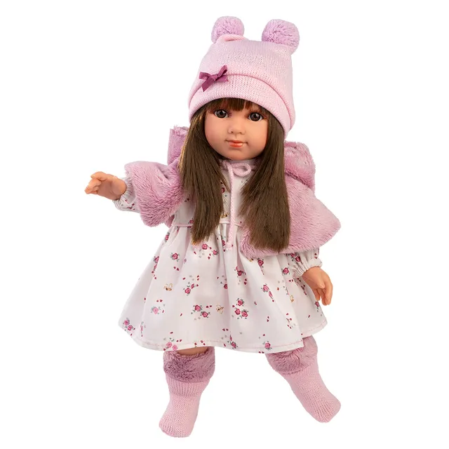 mu-ecas-llorens-sara-35-cm-mu-eca-las-lindas-mu-ecas-con-capa-rosa image 1