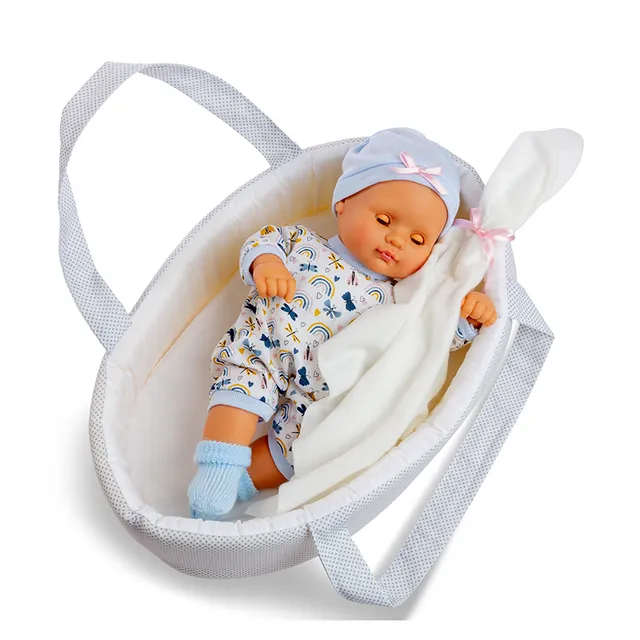berjuan-canastilla-baby-shoes-ref-0471-capazo-de-34-cm-para-beb-s-vinilo-con-rop image 1