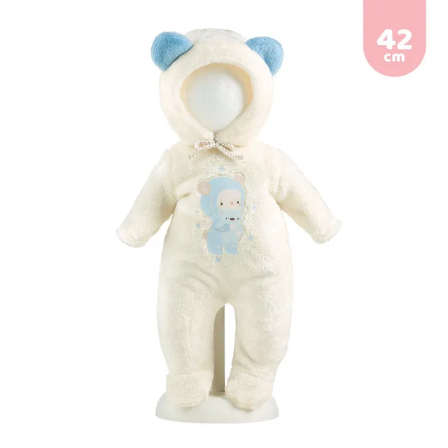 mu-ecas-llorens-vestido-para-beb-s-llorones-42-cm-pelele-blanco-y-azul-con-capuc image 1