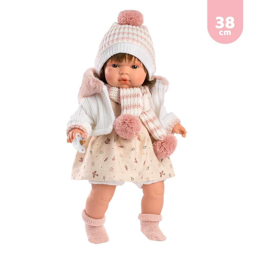 mu-ecas-llorens-conjunto-para-beb-s-llorones-de-38-cm-vestido-manga-larga-chalec image 2