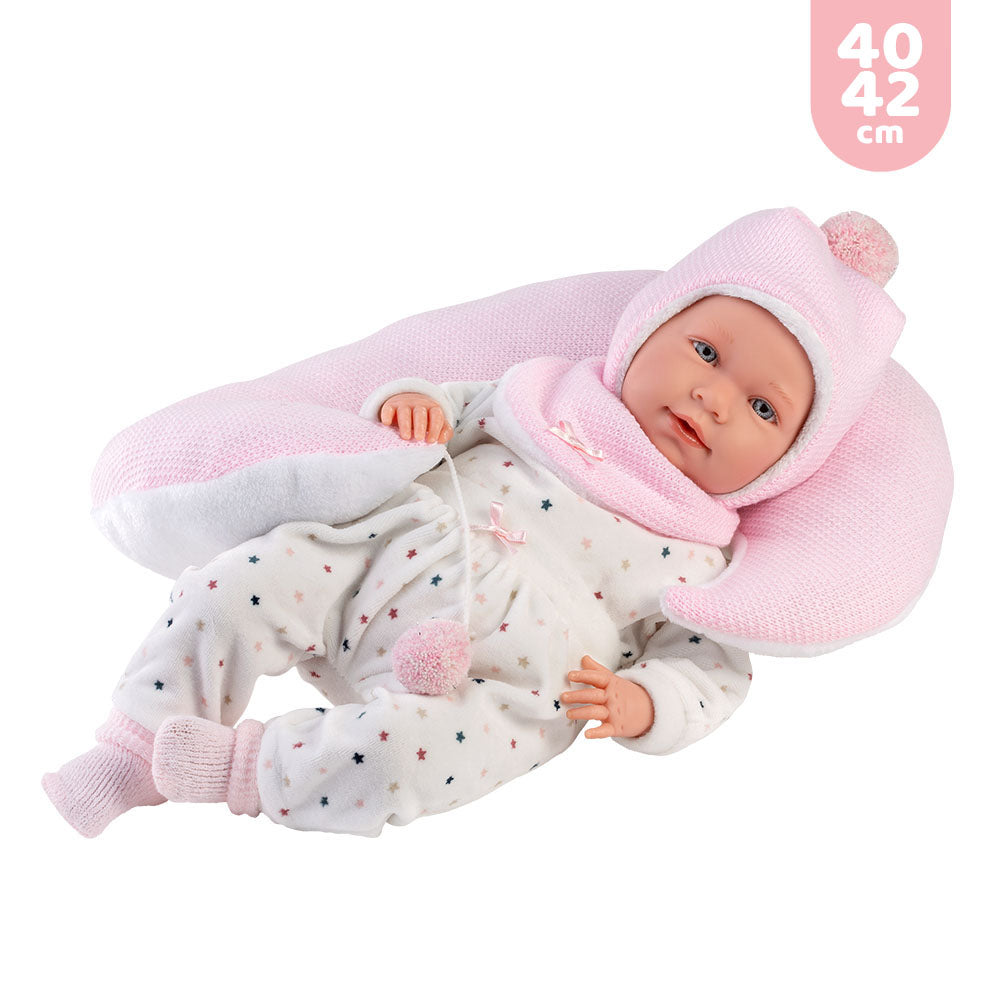 mu-ecas-llorens-vestido-para-reci-n-nacido-40-42-cm-pijama-con-coj-n-luna-5-piez image 2