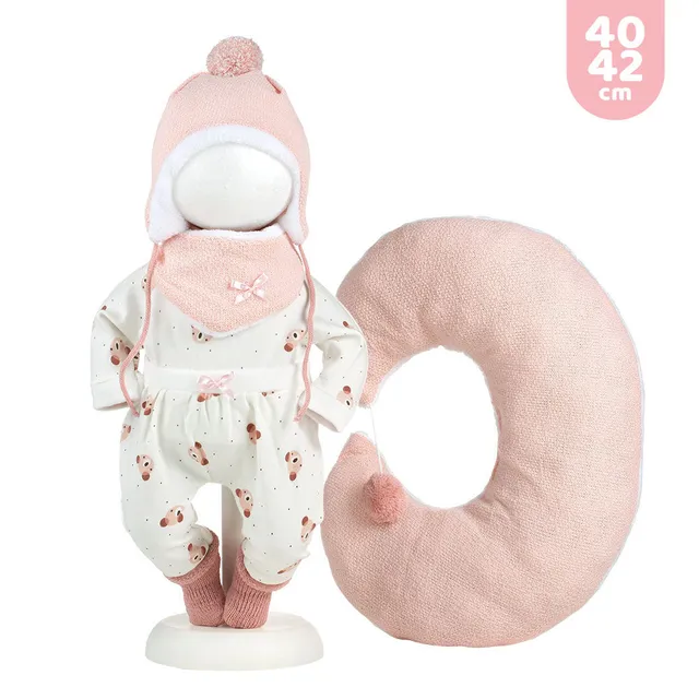 mu-ecas-llorens-vestido-y-complemento-para-reci-n-nacido-40-42-cm-con-coj-n-luna image 1