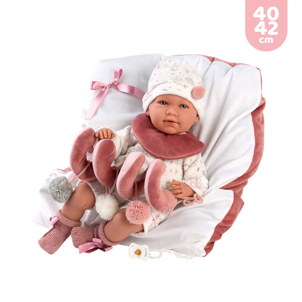 mu-ecas-llorens-vestido-y-complemento-para-reci-n-nacido-42-cm-con-coj-n-juegos image 2
