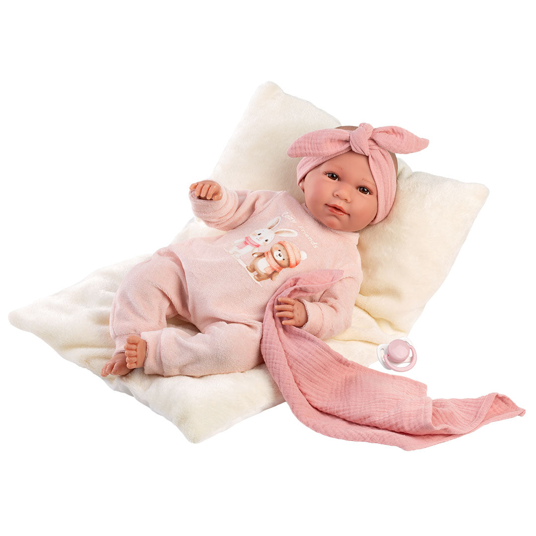 mu-ecas-llorens-mimi-llorona-reci-n-nacida-que-llora-42-cm-con-coj-n-y-toquilla- image 2