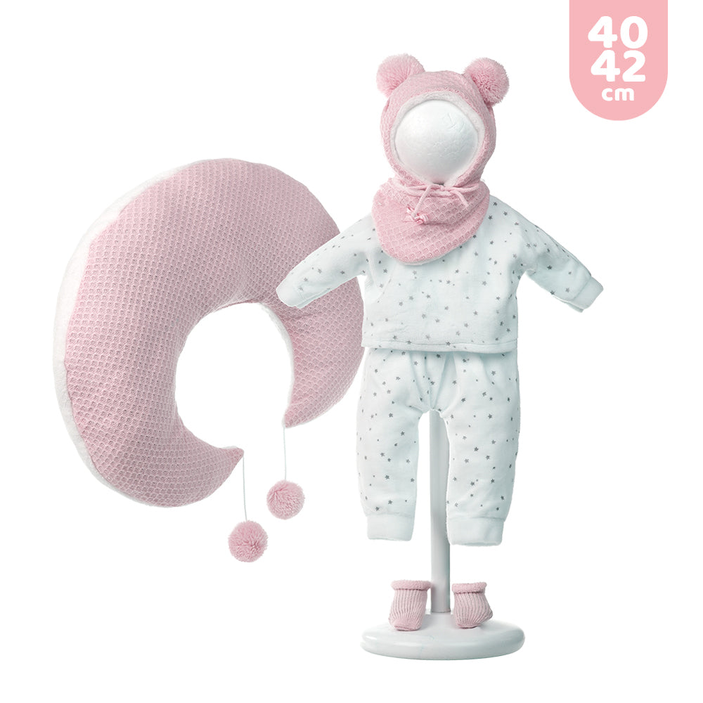 conjunto-de-vestido-y-complementos-para-reci-n-nacido-de-42-cm-mu-ecas-llorens image 1
