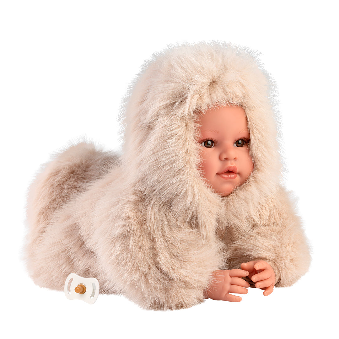 mu-ecas-llorens-leo-llor-n-45-cm-reci-n-nacido-con-sonido-y-pelele-peluche image 2