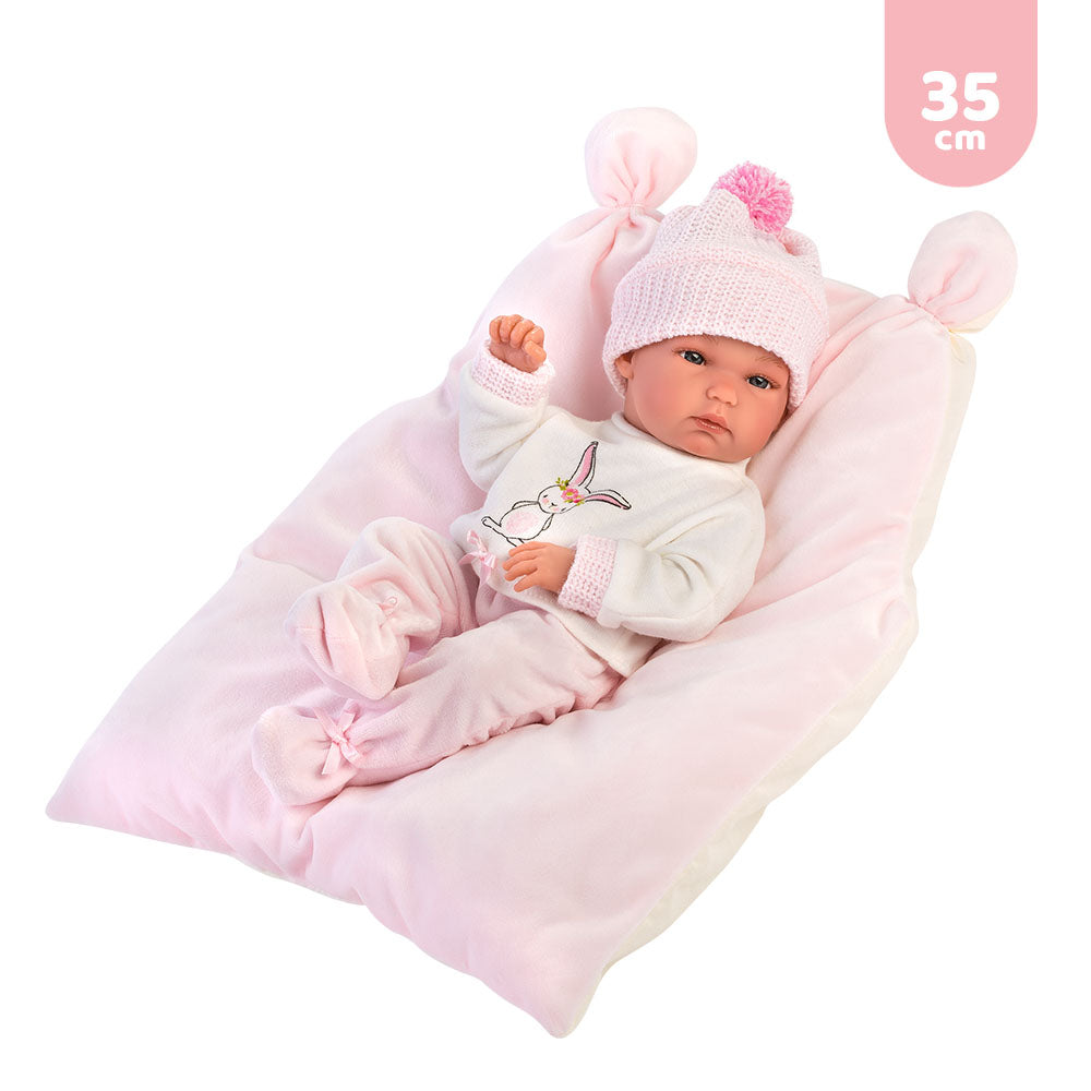 mu-ecas-llorens-conjunto-de-pijama-de-dos-piezas-gorro-y-coj-n-rosa-para-mu-eco- image 2