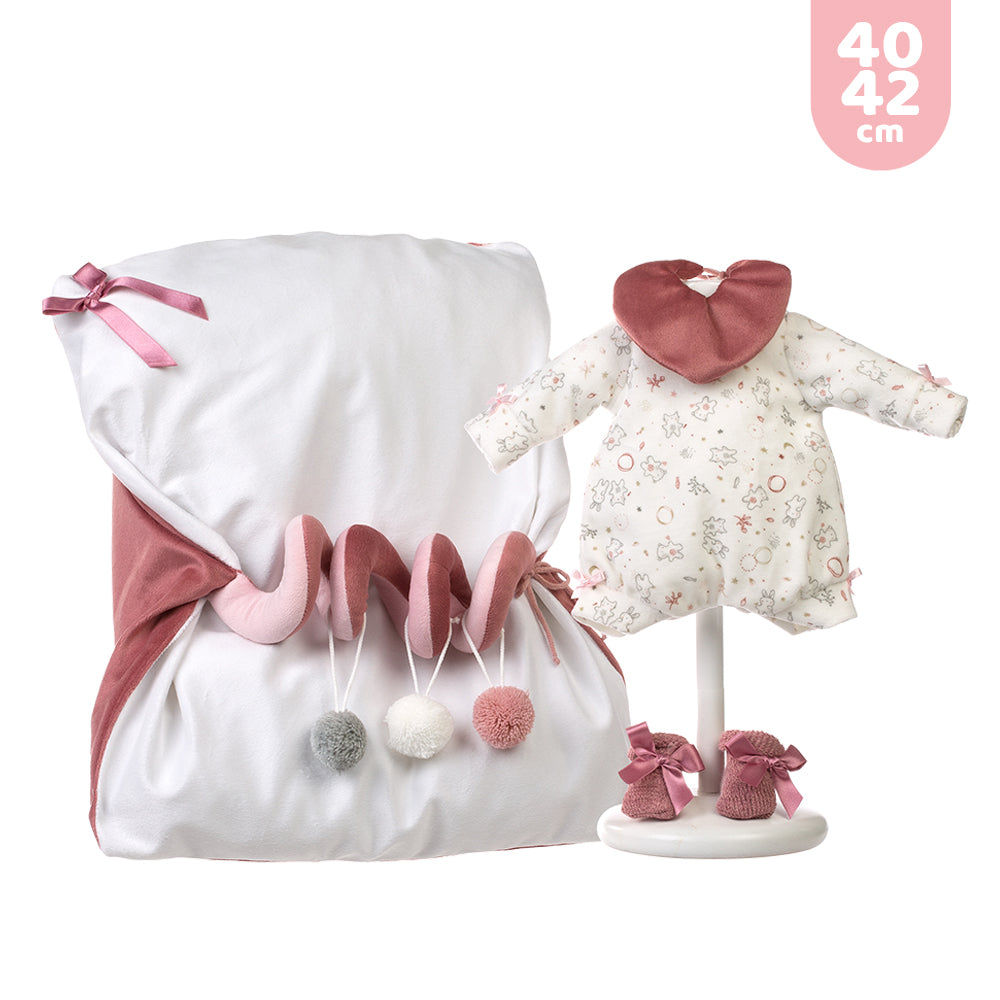 mu-ecas-llorens-vestido-y-complemento-para-reci-n-nacido-42-cm-con-coj-n-juegos image 1