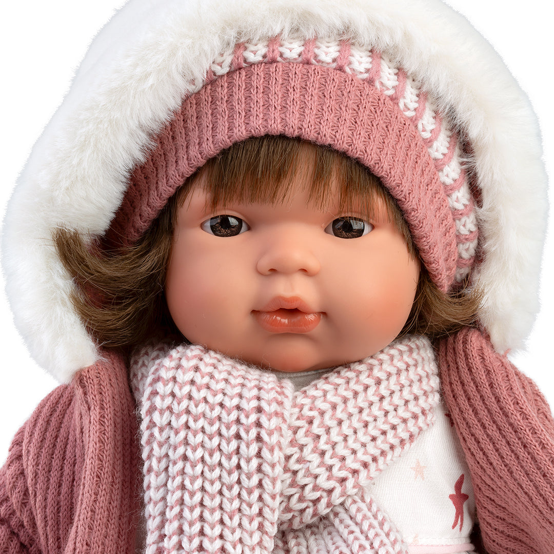 mu-ecas-llorens-lola-llorona-38-cm-beb-que-llora-con-conjunto-rosa-estrellas image 4