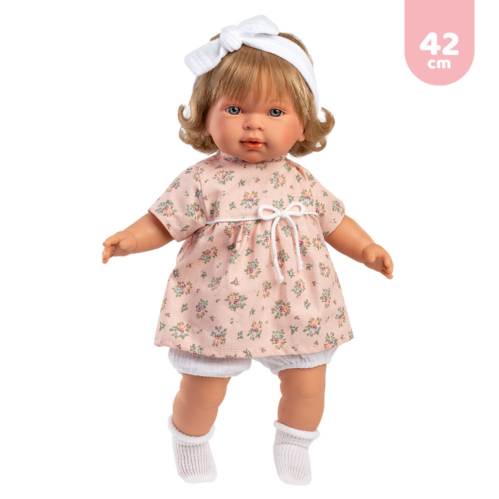 mu-ecas-llorens-vestido-para-beb-s-llorones-42-cm-vestido-estampado-con-cinta image 2