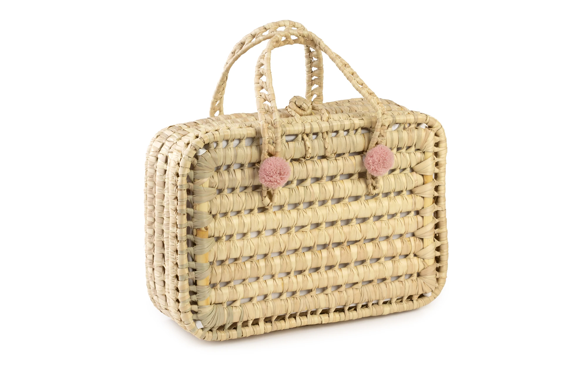 mu-ecas-antonio-juan-maleta-de-palma-flores-y-vichy-accesorio image 2