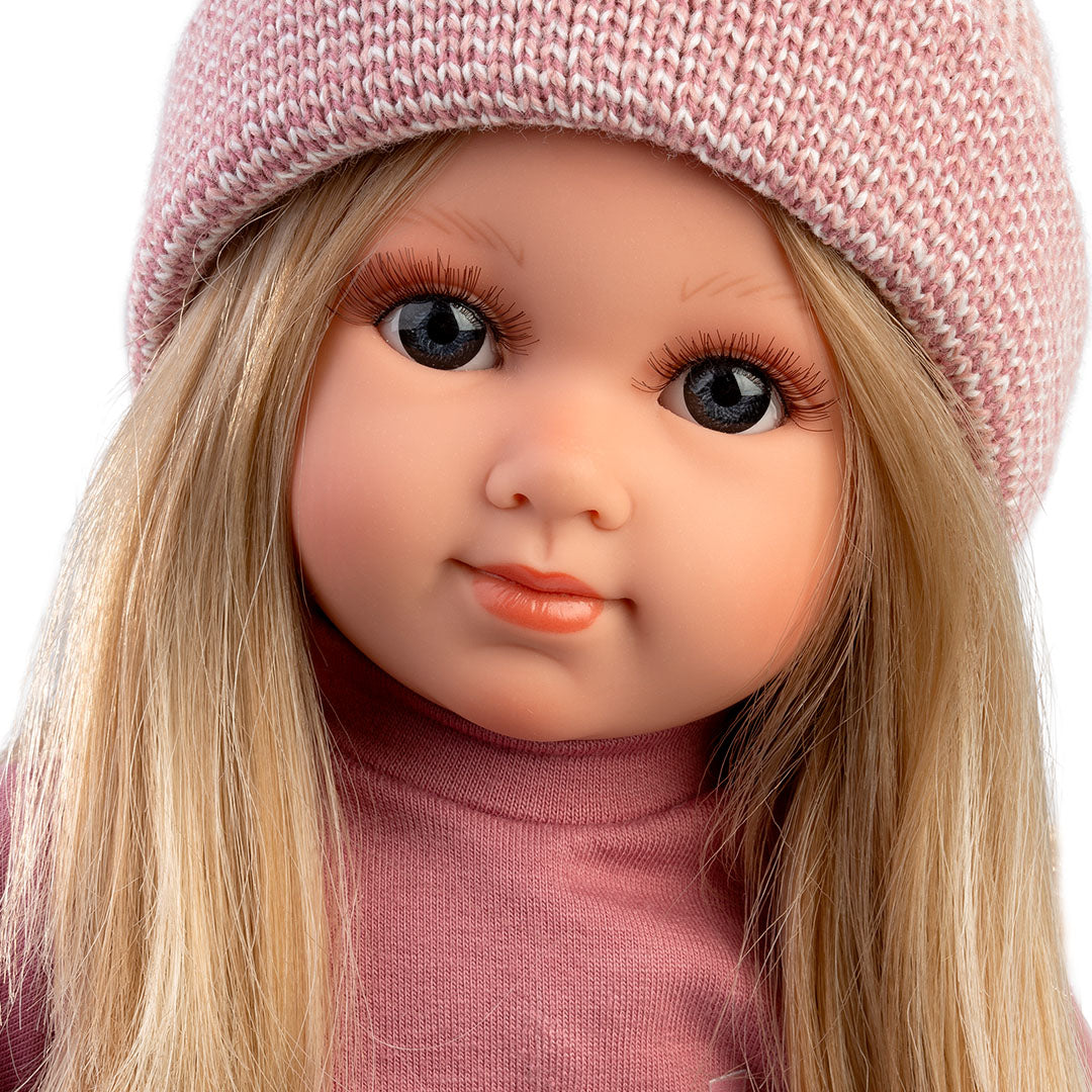 mu-ecas-llorens-las-lindas-mu-ecas-elena-mon-amour-35-cm-mu-eca-con-gorro-rosa-y image 4