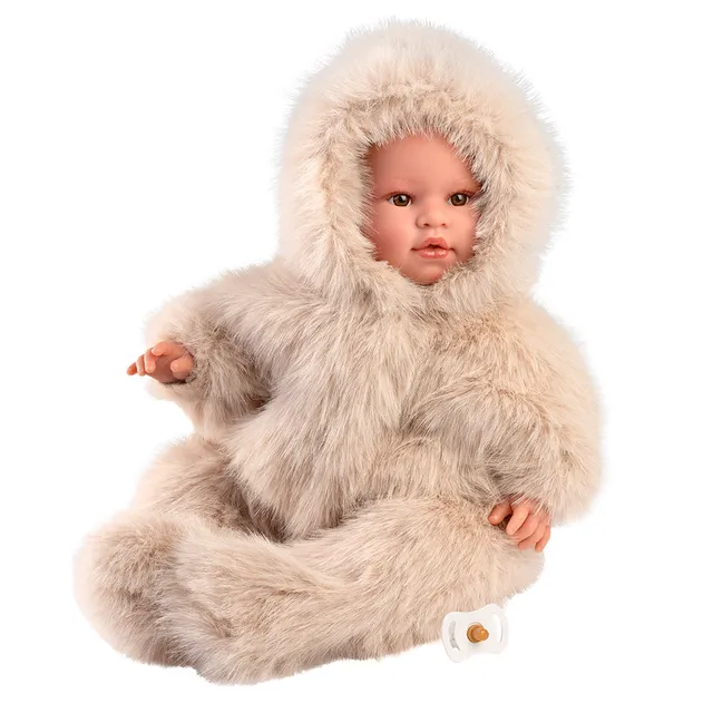 mu-ecas-llorens-leo-llor-n-45-cm-reci-n-nacido-con-sonido-y-pelele-peluche image 1